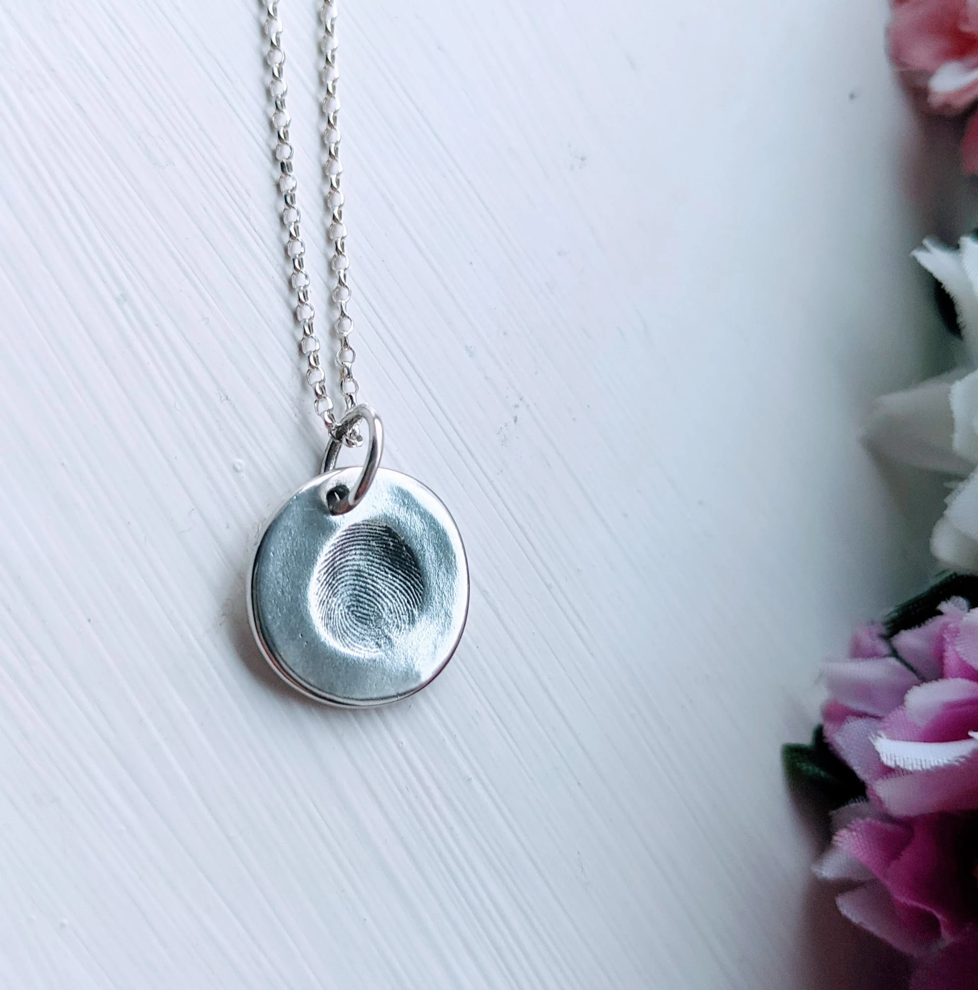Circle Fingerprint Pendant (Child Size)