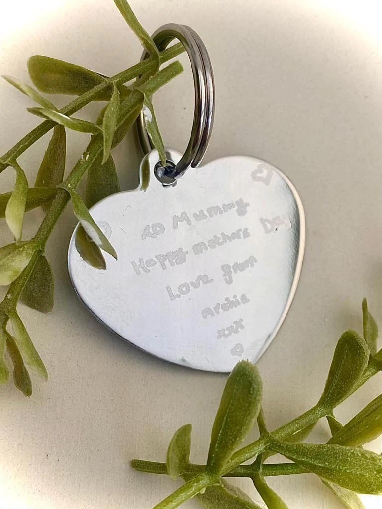 Engraved Heart Keyring