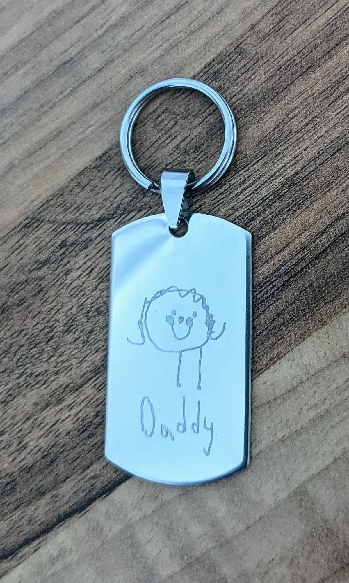 Engraved Keyring - Wording & Doodles