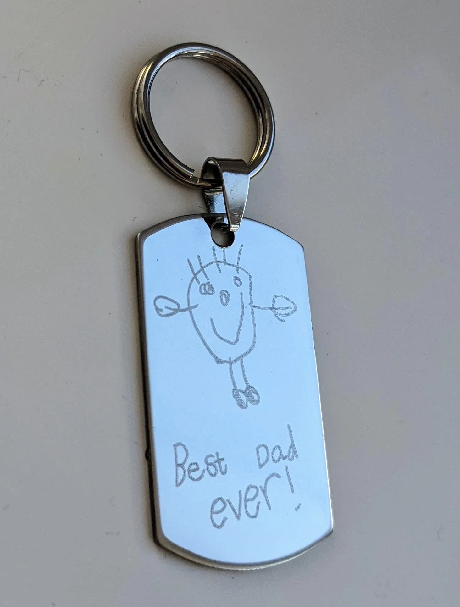 Engraved Keyring - Wording & Doodles