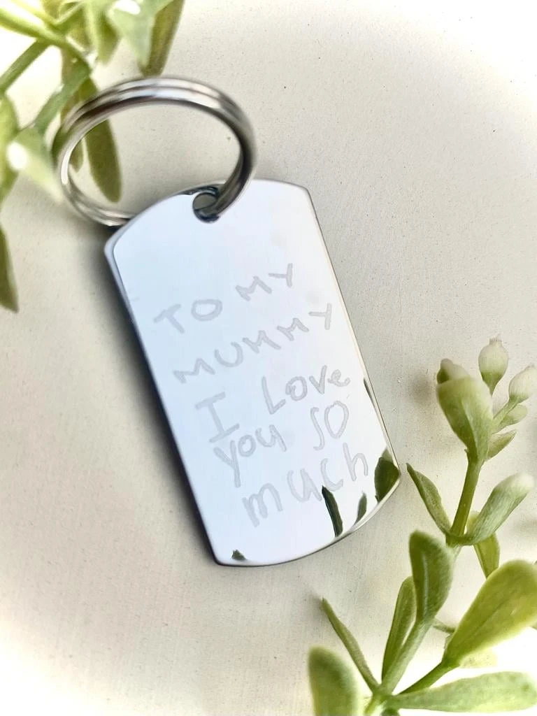 Engraved Keyring - Wording & Doodles