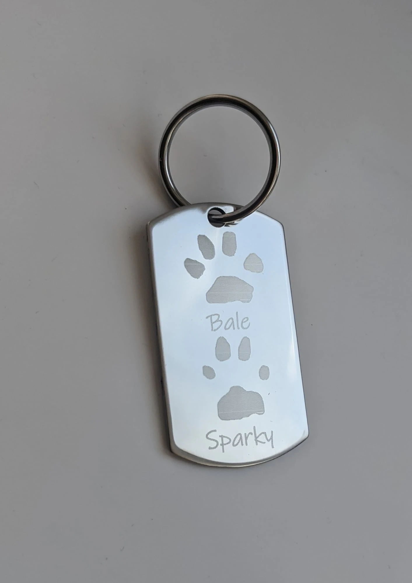 Paw Print Keyring - 2 Prints
