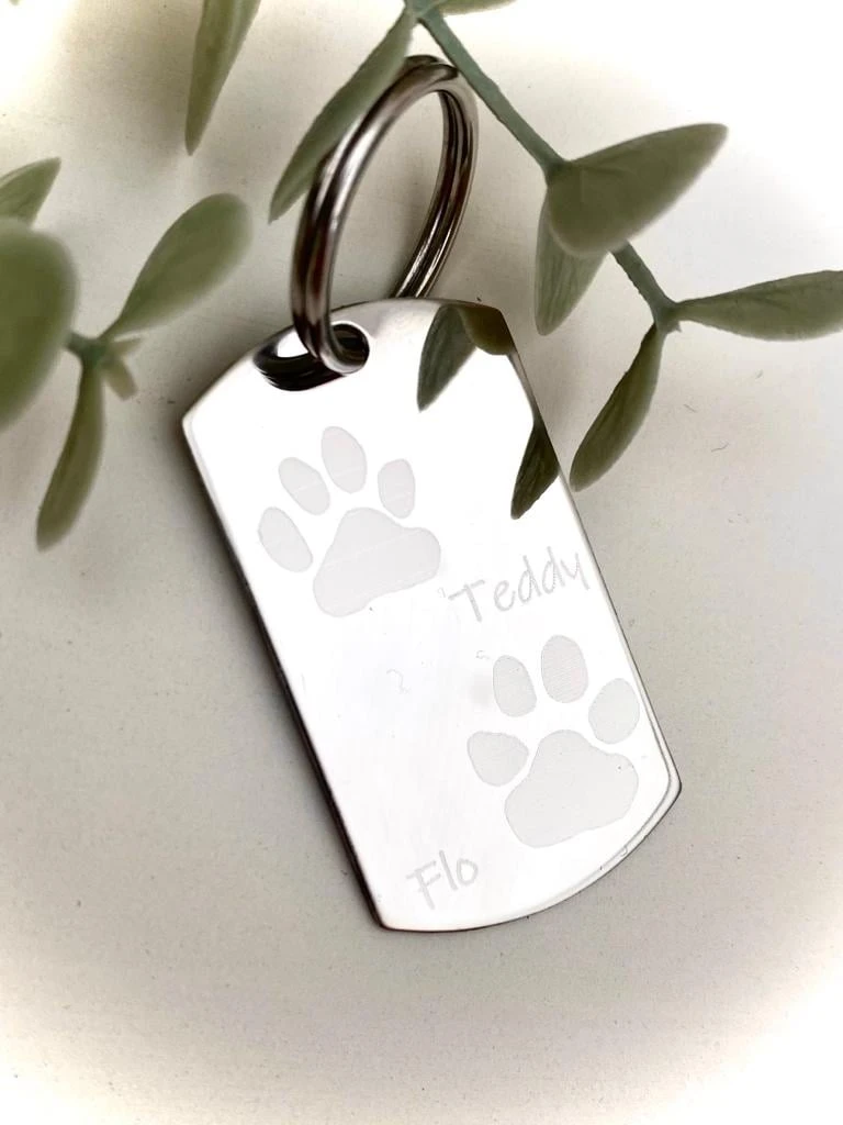 Paw Print Keyring - 2 Prints