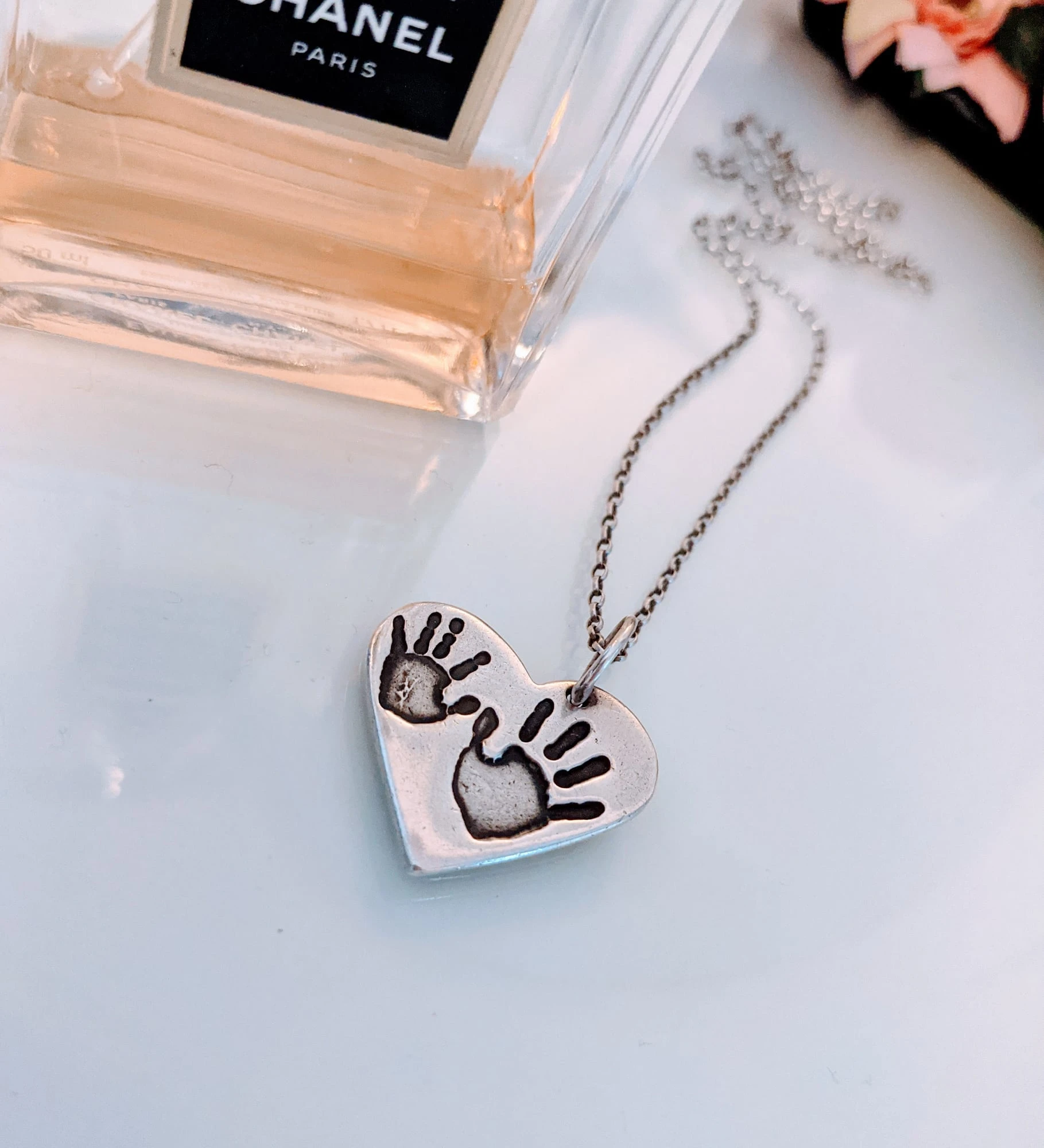 Sibling Handprint Necklace