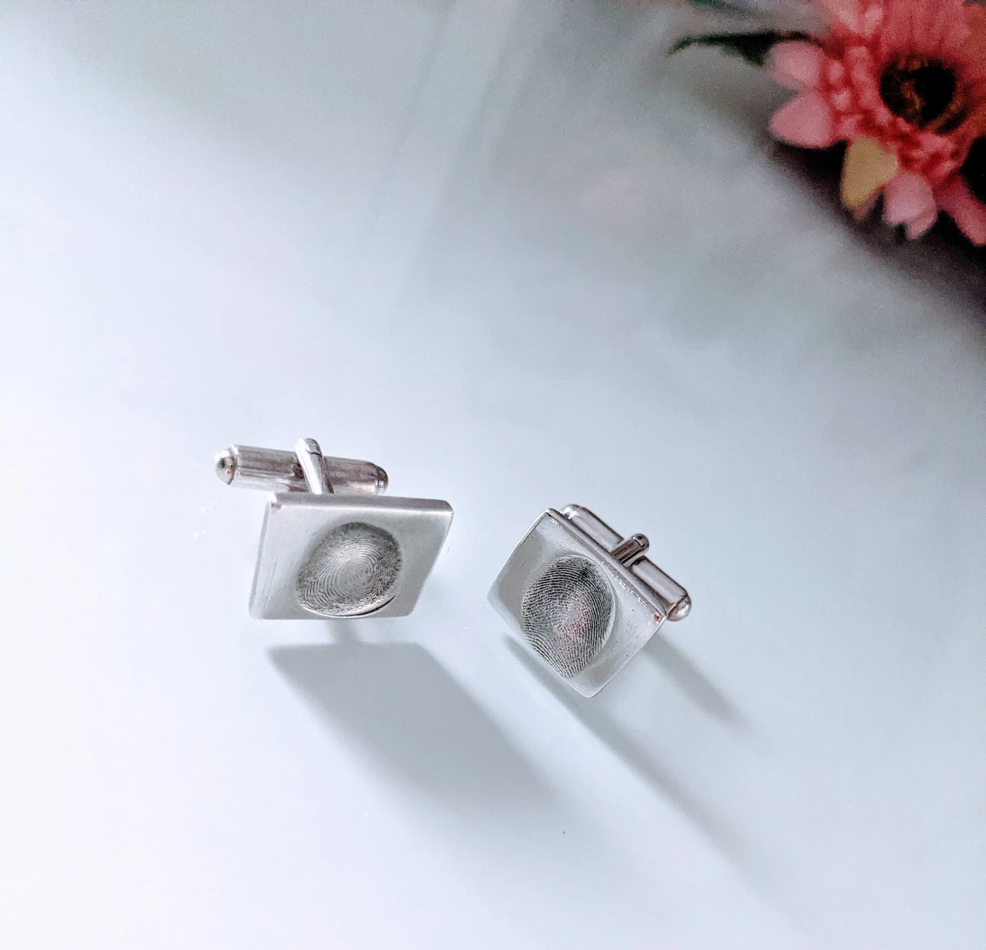Fingerprint Cufflinks - Square (Child Size)