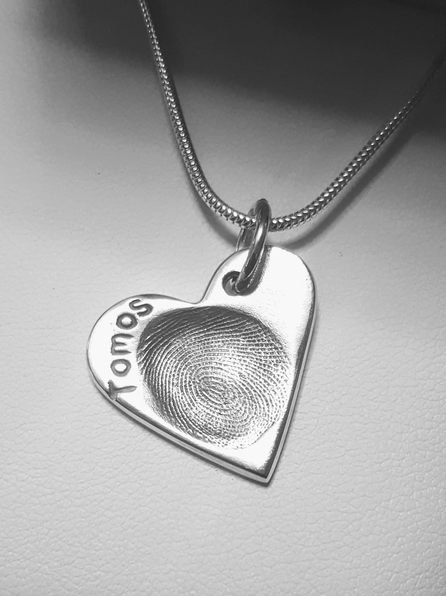 Traditional Heart - Fingerprint Pendant (Child Size)